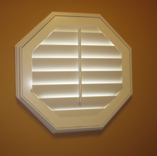 Custom made octagon shutters